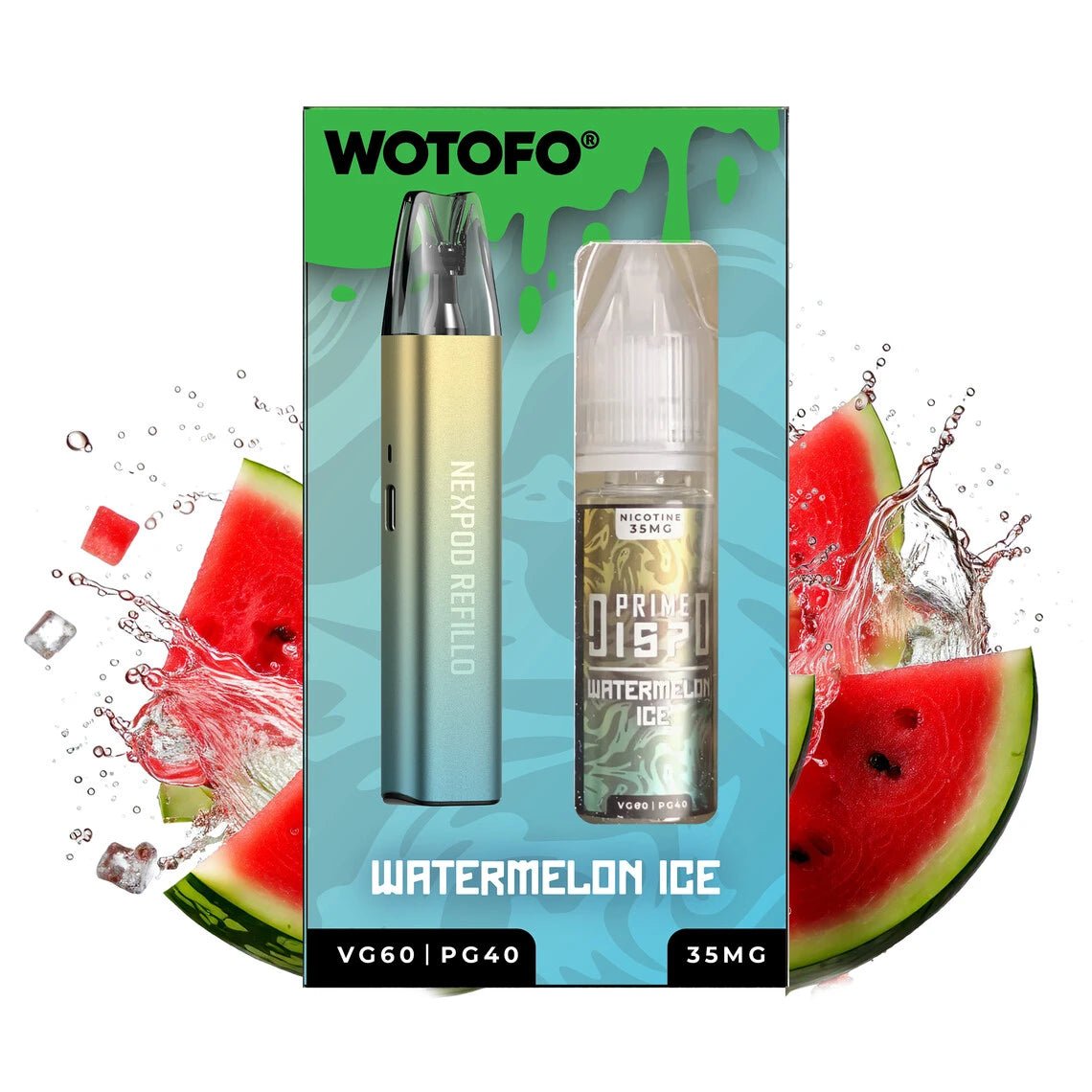 Wotofo X Prime Refillo Starter Kit (15ML Vape Juice FREE) + Coils - Coffee and Vape Shop South Africa