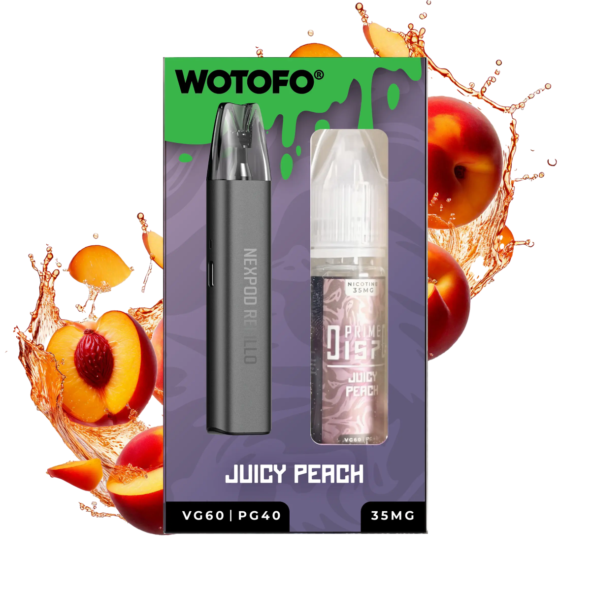 Wotofo X Prime Refillo Starter Kit (15ML Vape Juice FREE) + Coils - Coffee and Vape Shop South Africa