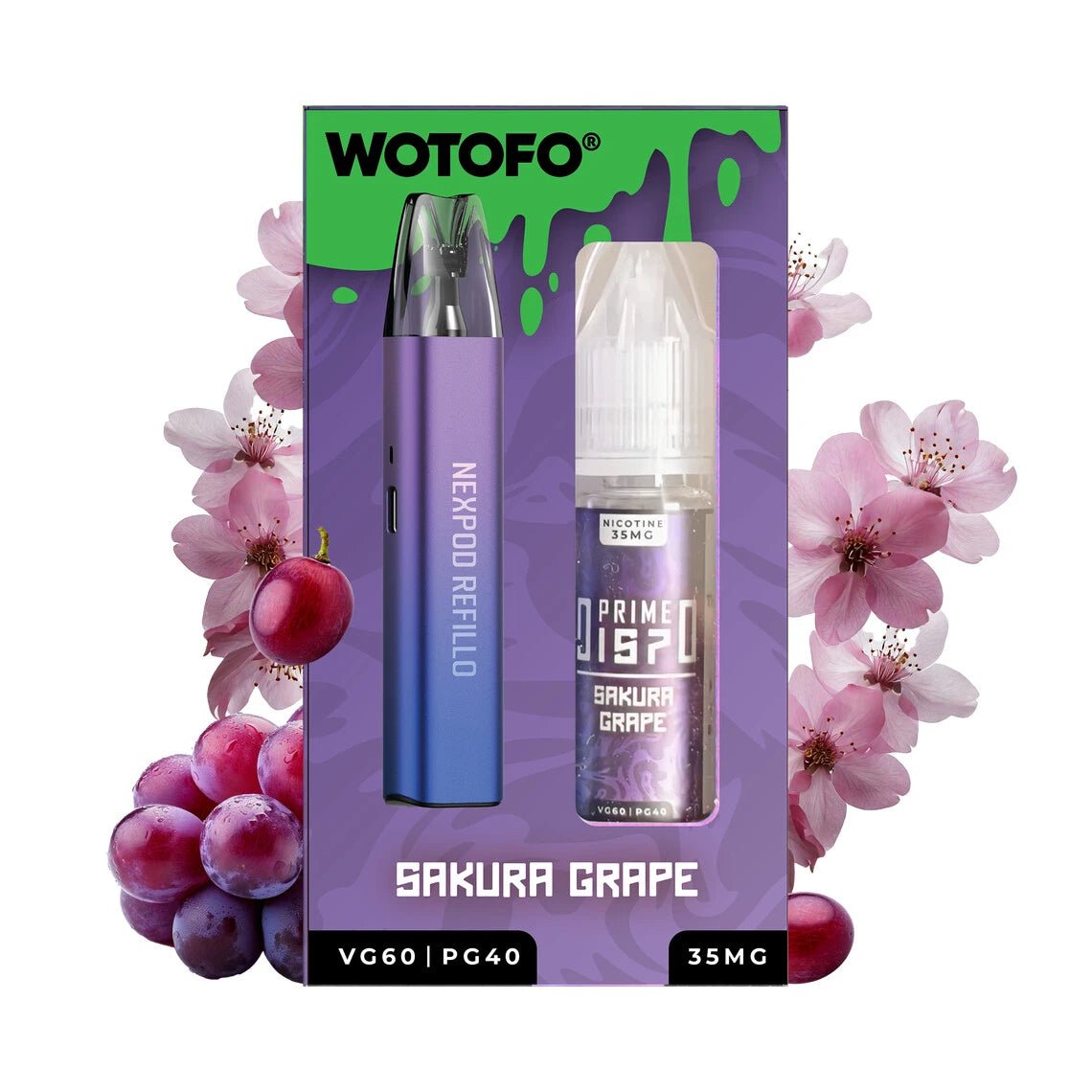 Wotofo X Prime Refillo Starter Kit (15ML Vape Juice FREE) + Coils - Coffee and Vape Shop South Africa